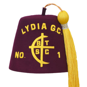 Lady Knights Crusaders Fez Hat - Red With Gold Tassel - Bricks Masons