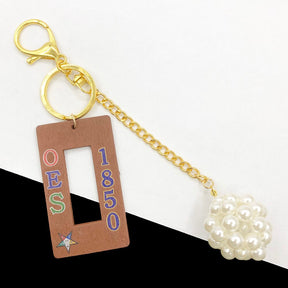 OES Keychain - Wood - Bricks Masons