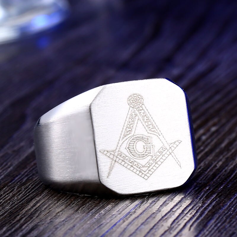 Master Mason Blue Lodge Ring - Square & Compass With G [Multiple Colors] - Bricks Masons