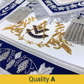 Grand Officers Blue Lodge Apron - Various Embroideries - Bricks Masons