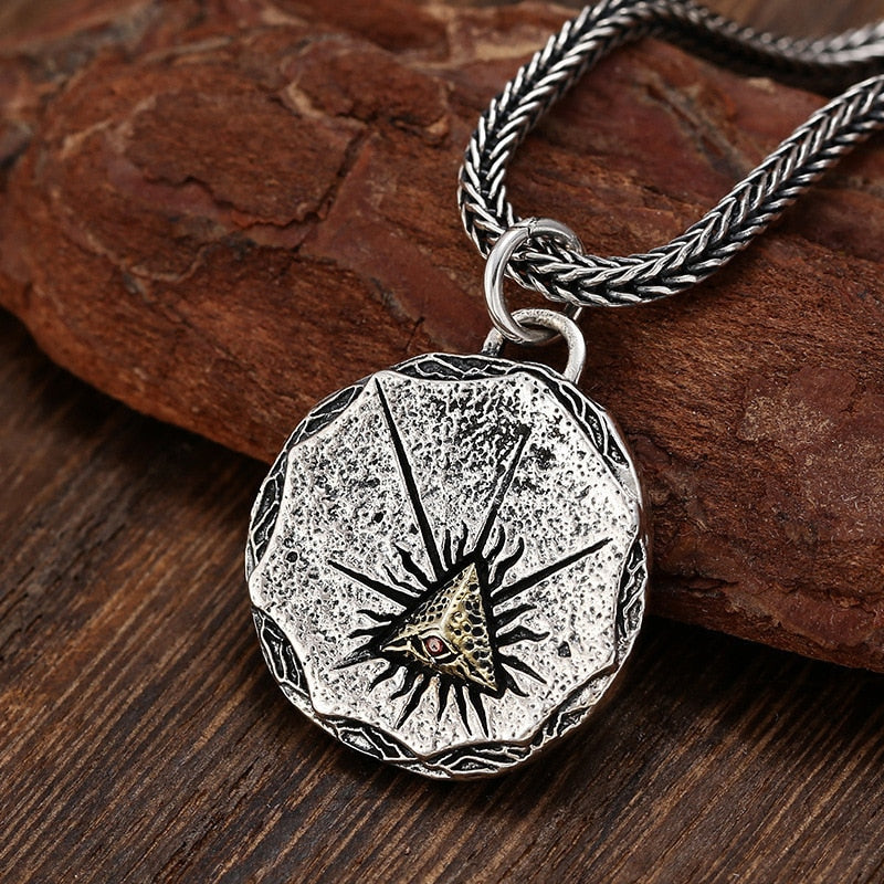 Eye Of Providence Necklace - Stainless Steel - Bricks Masons