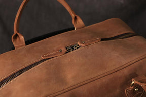 Grand Master Blue Lodge Travel Bag - (Dark Brown/Camel) - Bricks Masons