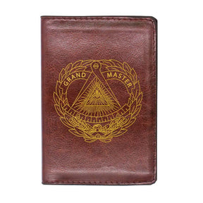 Grand Master Blue Lodge Wallet - Black & Brown - Bricks Masons