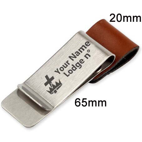 Knights Templar Commandery Pen Holder - Black & Brown Leather - Bricks Masons