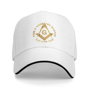 Master Mason Blue Lodge Baseball Cap - AVDI VIDE TACE Free & Accepted Masons [Multiple Colors] - Bricks Masons