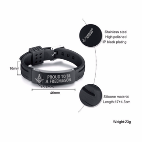 Master Mason Blue Lodge Bracelet - Stainless Steel - Bricks Masons