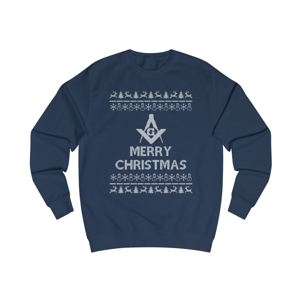 Master Mason Blue Lodge Sweatshirt - Ugly Merry Christmas Sweater - Bricks Masons