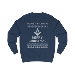 Master Mason Blue Lodge Sweatshirt - Ugly Merry Christmas Sweater - Bricks Masons