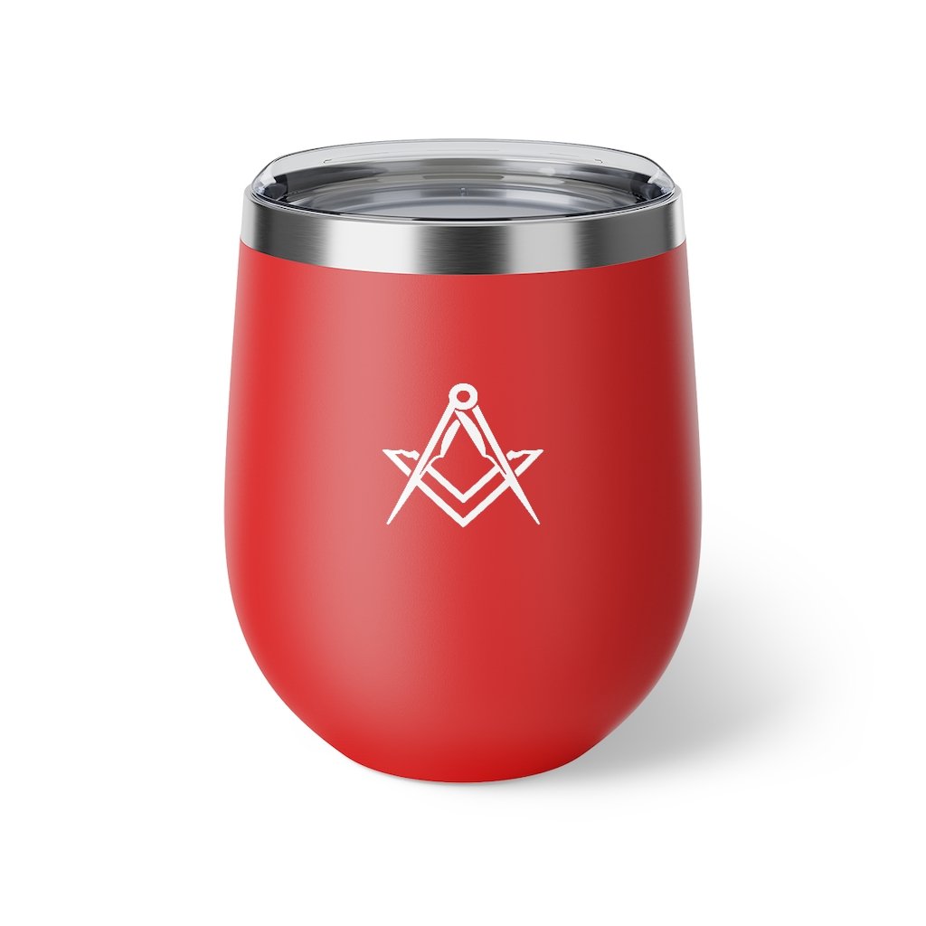 Master Mason Blue Lodge Vacuum Cup - Square & Compass 12oz - Bricks Masons