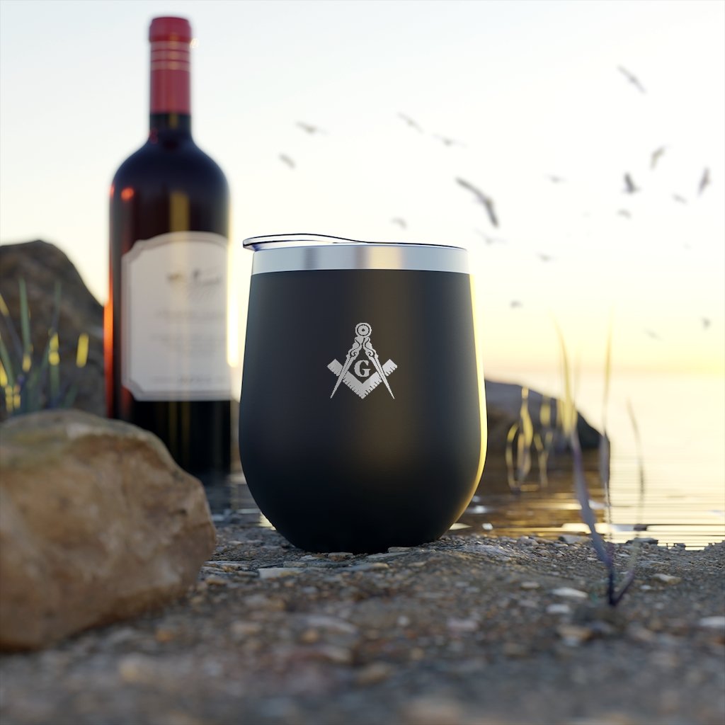 Master Mason Blue Lodge Vacuum Cup - Square & Compass G - Bricks Masons