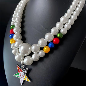 OES Necklace - Handmade Enamel - Bricks Masons