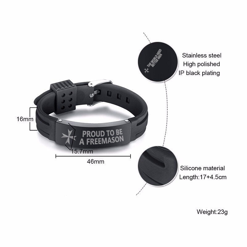 Order Of Malta Commandery Bracelet - Silicone - Bricks Masons