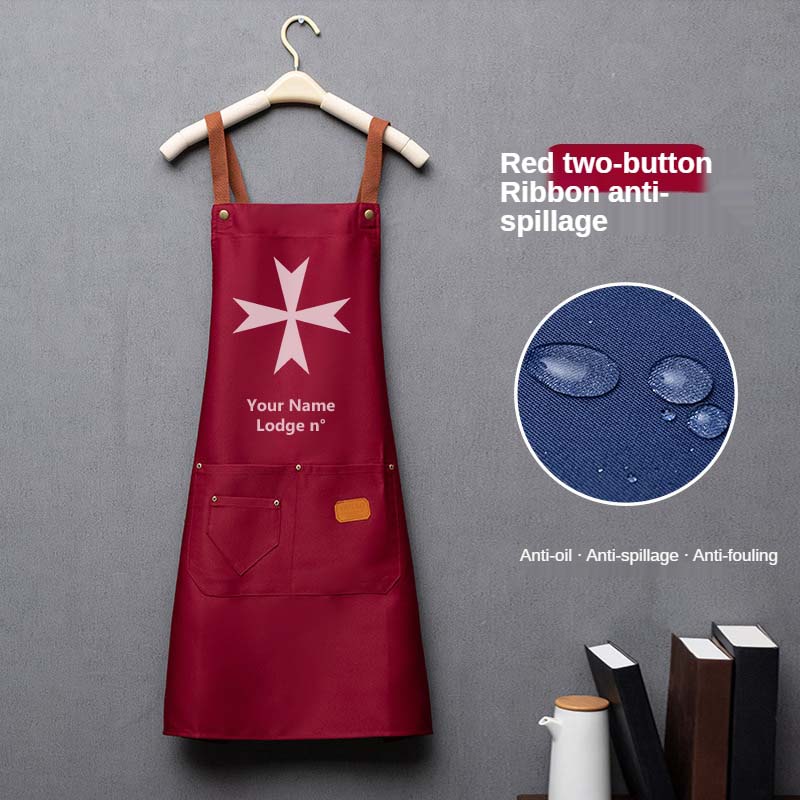 Order Of Malta Commandery Work Apron - Various Colors - Bricks Masons