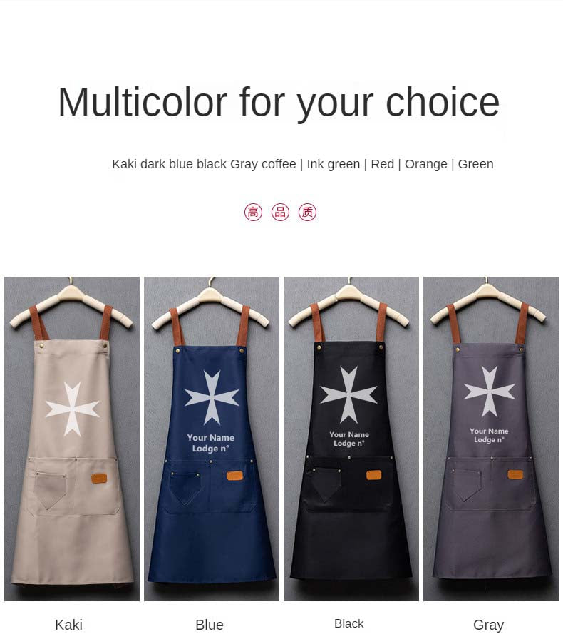 Order Of Malta Commandery Work Apron - Various Colors - Bricks Masons