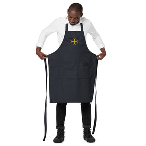 Order Of Malta Commandery Kitchen Apron - Various Cotton Colors - Bricks Masons