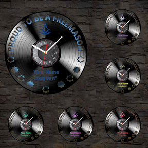 Past Master Blue Lodge Clock - Vinyl Record - Bricks Masons