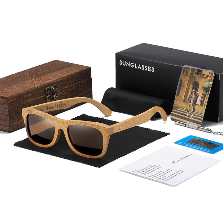 Past Master Blue Lodge California Regulation Sunglasses - Various Lenses Colors - Bricks Masons