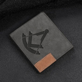 Past Master Blue Lodge Wallet - Leather Various Colors - Bricks Masons