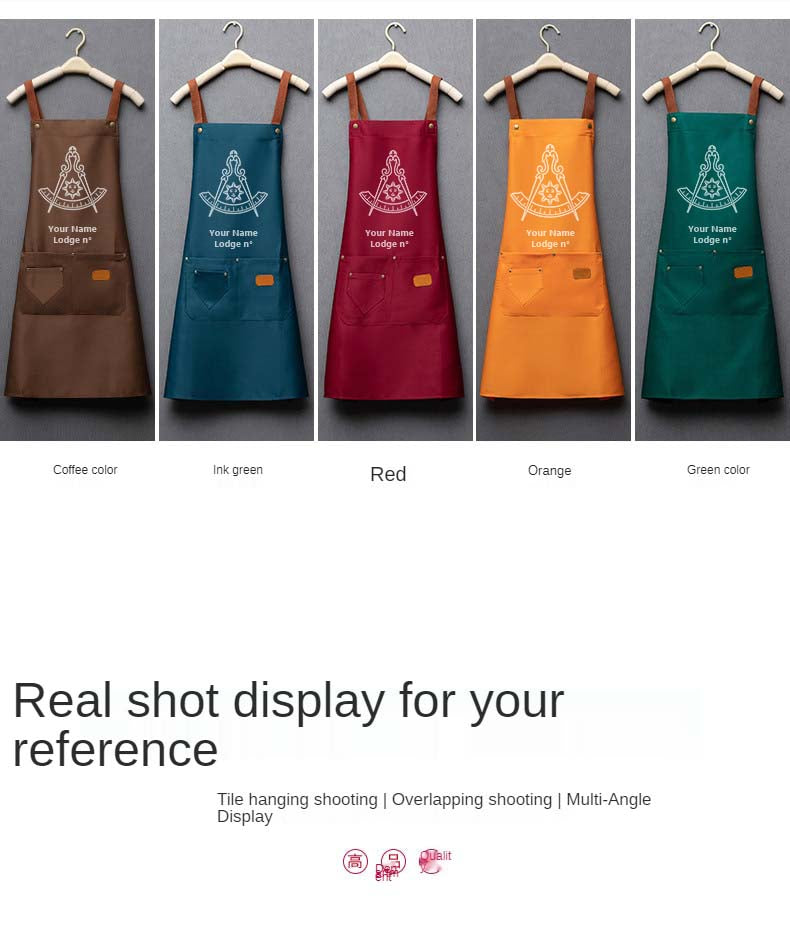 Past Master Blue Lodge California Regulation Work Apron - Various Colors - Bricks Masons