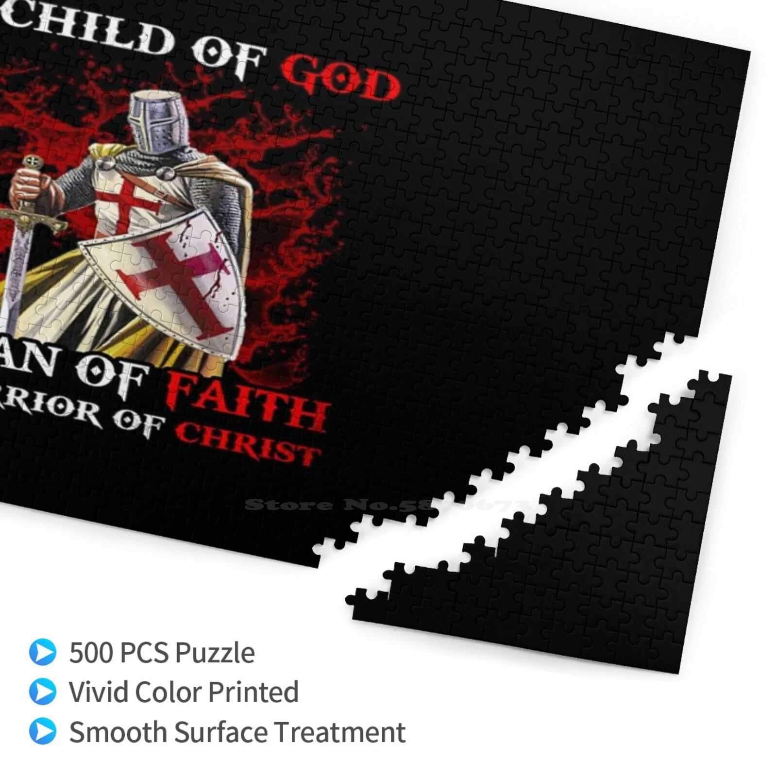 Knights Templar Commandery Puzzle - (A Child Of God A Man Of Faith) Jigsaw - Bricks Masons