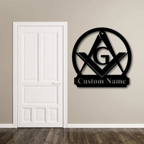 Master Mason Blue Lodge Wall Monogram - Wooden Art - Bricks Masons