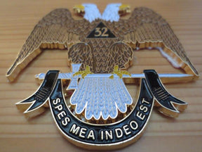 32nd Degree Scottish Rite Car Emblem - 3 inch SPES MEA INDEO EST Medallion - Bricks Masons