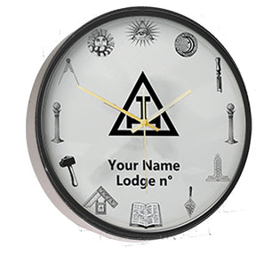 Royal Arch Chapter Clock - Frame with LED - Bricks Masons