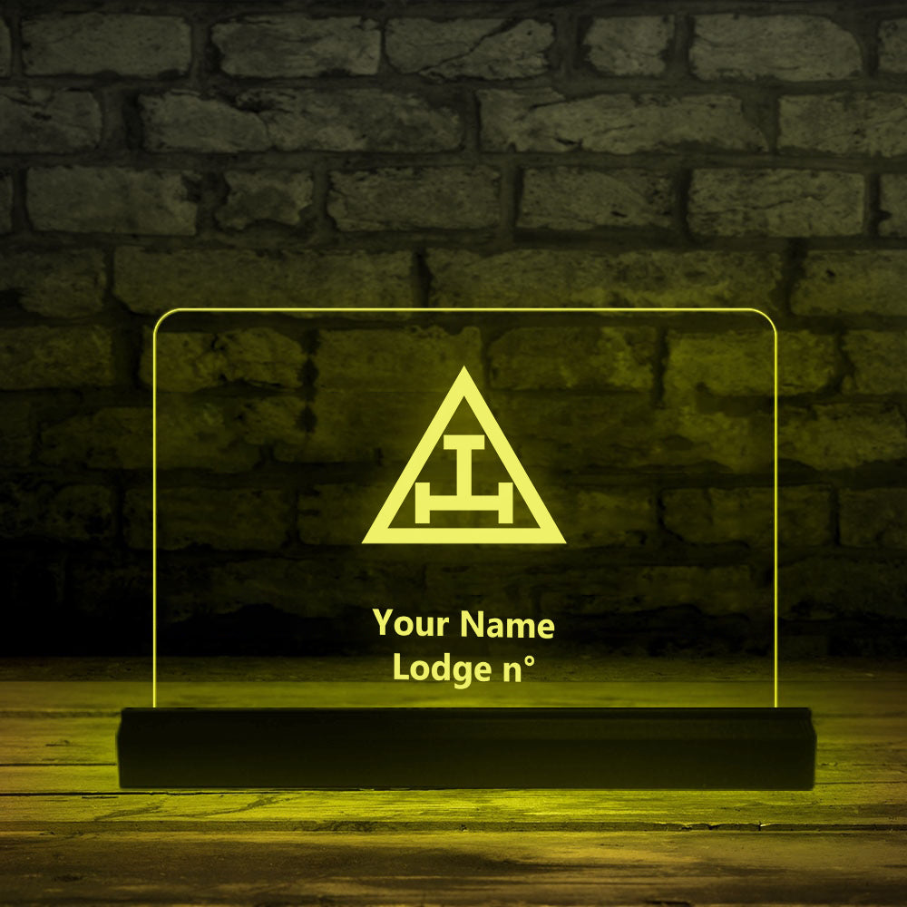 Royal Arch Chapter LED Sign - 3D Glowing light - Bricks Masons