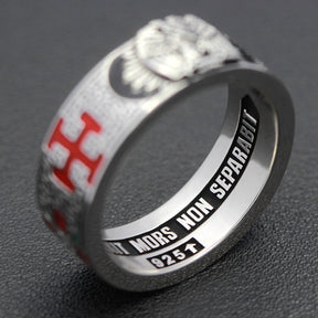 Shriners RING - 925 STERLING SILVER/ 14K REAL GOLD EAGLE - Bricks Masons