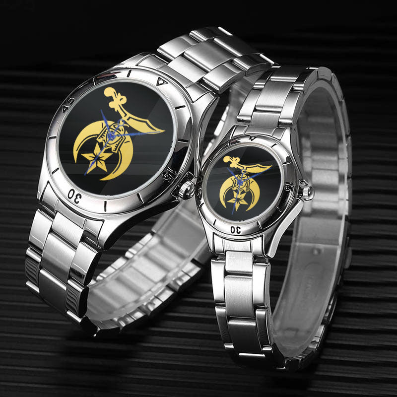 Shriners Wristwatch - Stainless Steel - Bricks Masons